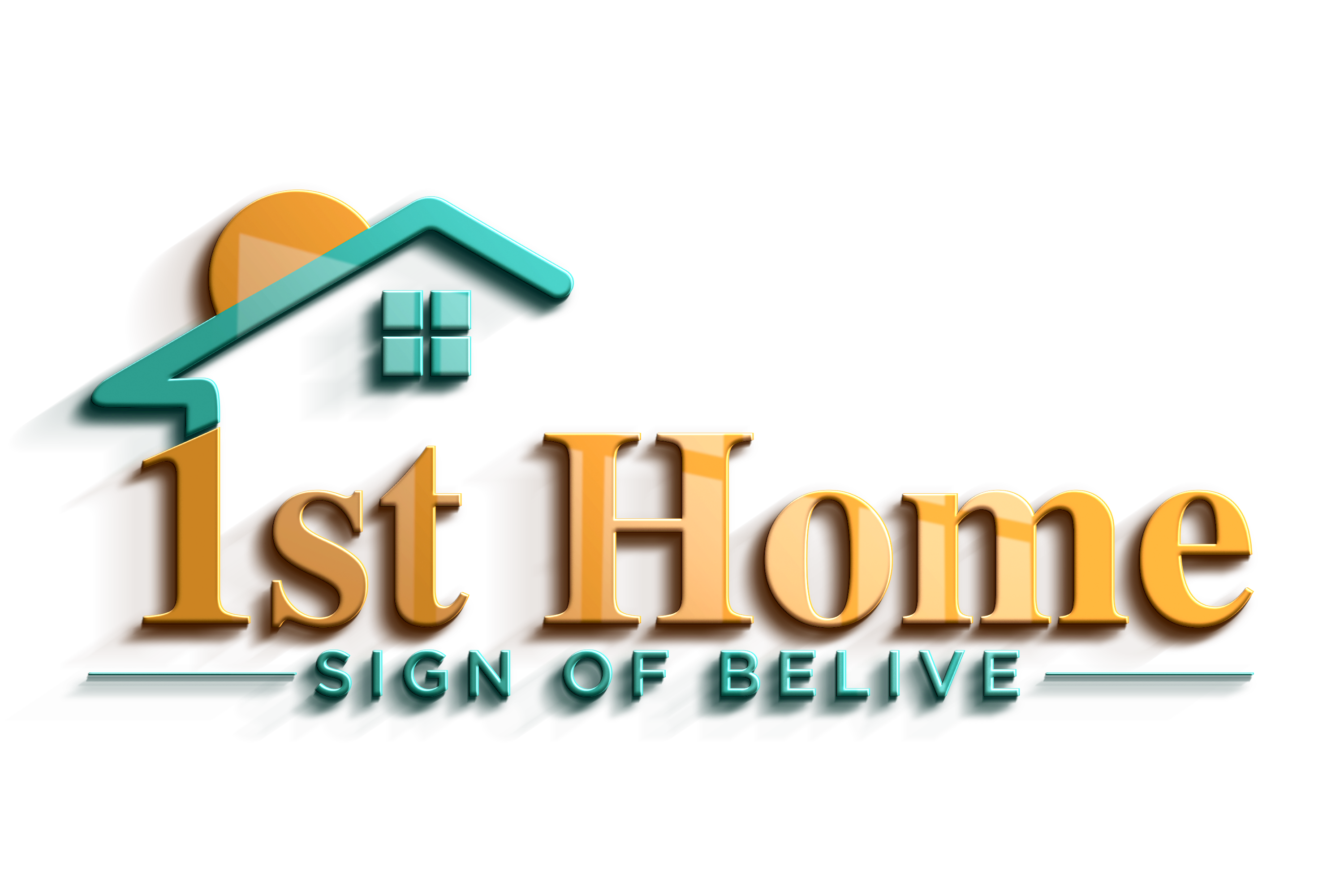1st Home Logo 3d PNG
